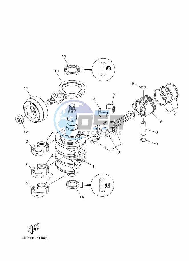 CRANKSHAFT--PISTON