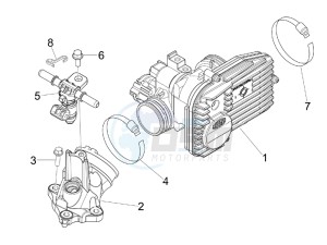 GTS 300 ie Super Sport drawing Throttle body - Injector - Union pipe