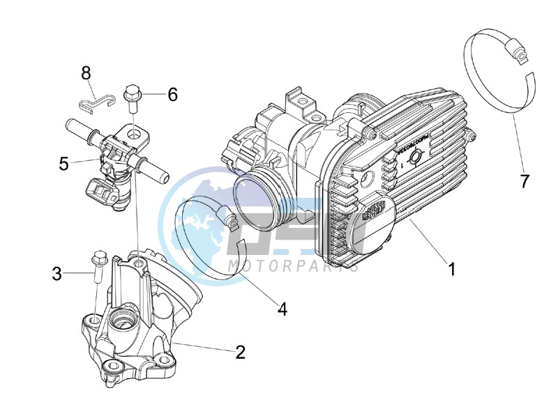 Throttle body - Injector - Union pipe