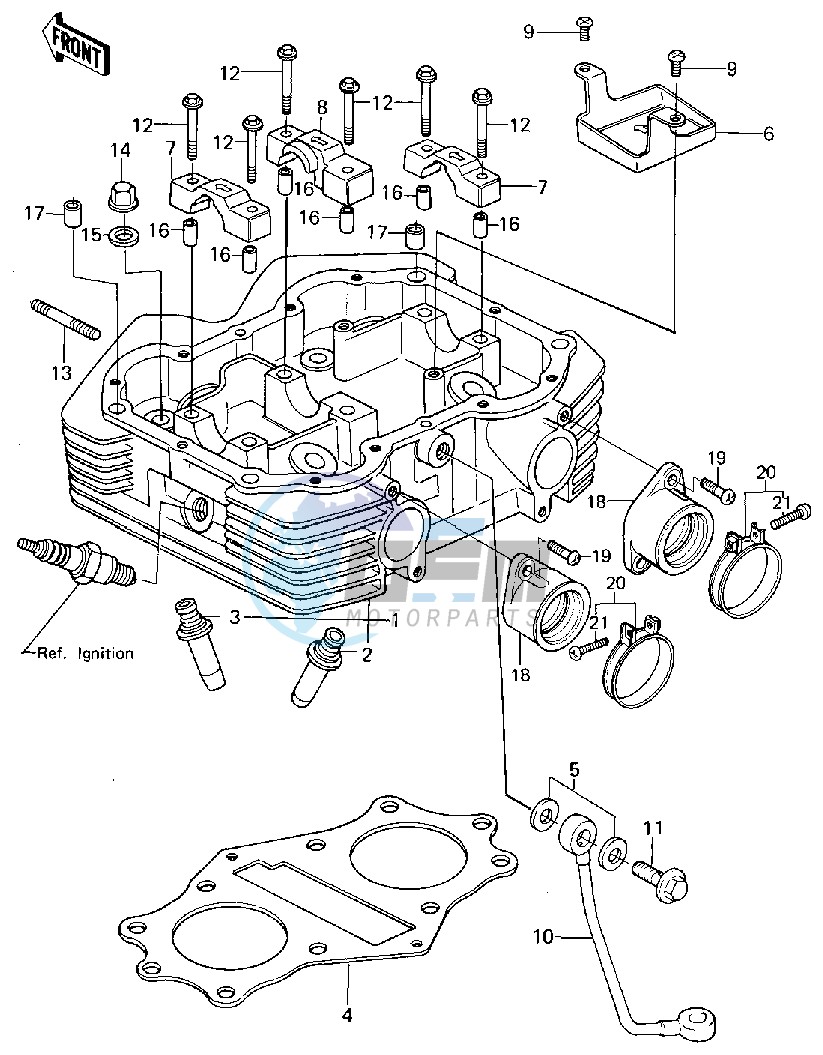 CYLINDER HEAD -- 80 D1- -