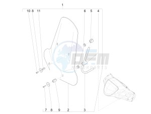 Liberty 125 4t Delivery e3 Single drawing Windshield