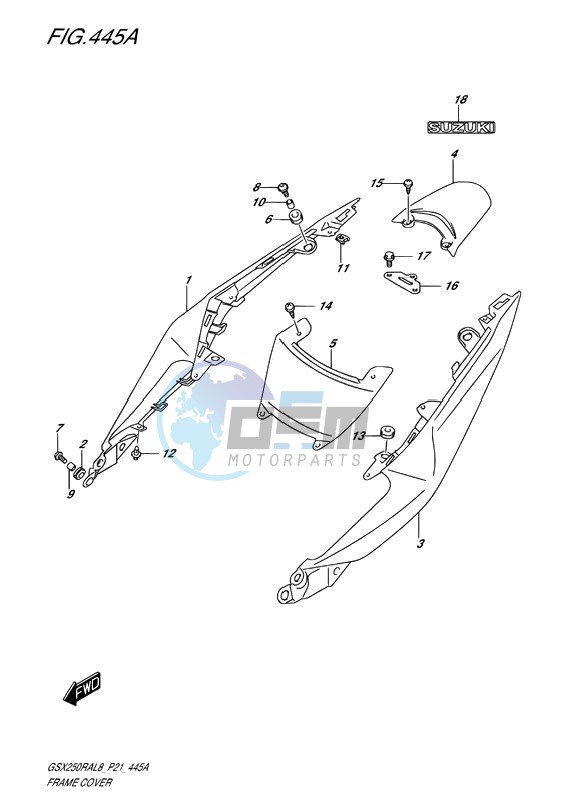 FRAME COVER (GW250RAL8 P21)