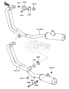 ZX 600 A [NINJA 600] (A1-A2) [NINJA 600] drawing MUFFLERS