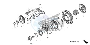 CRF250XB CRF250X ED drawing STARTING CLUTCH