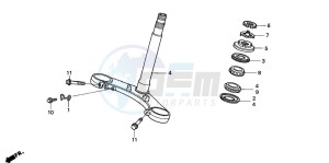 CBR600F3 drawing STEERING STEM