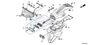 CB600FB drawing TAILLIGHT (2)