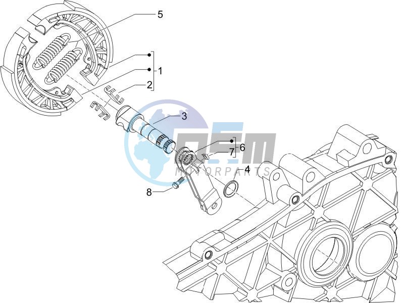 Rear brake - Brake jaw