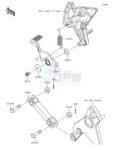 Z1000 ZR1000HHF XX (EU ME A(FRICA) drawing Brake Pedal