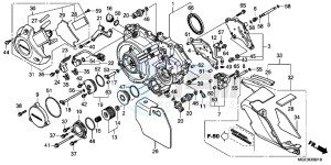 VFR1200FDC VFR1200F Dual Clutch E drawing RIGHT CRANKCASE COVER (VFR1200FD)