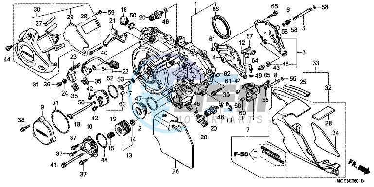 RIGHT CRANKCASE COVER (VFR1200FD)