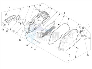 GTS 150 4T 3V IE ABS E4 (EMEA) drawing Air filter