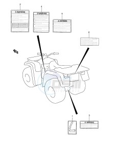 LT-F500F (E24) drawing LABEL (MODEL W)