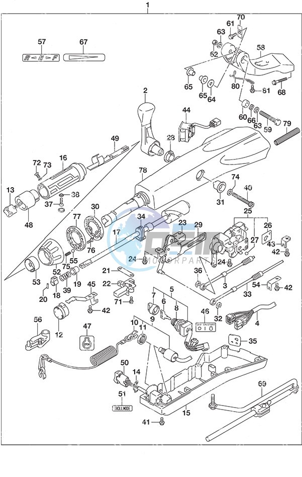 Tiller Handle High Thrust