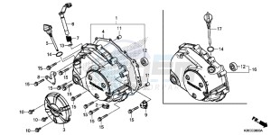 MSX125AH Europe Direct - (ED) drawing RIGHT CRANKCASE COVER