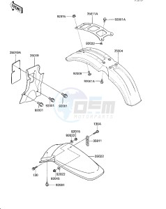 KX 125 C [KX125L] (C1) [KX125L] drawing FENDERS