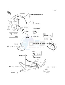 KFX700 KSV700B6F EU drawing Labels