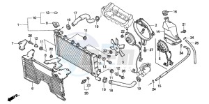 CBR600F3 drawing RADIATOR