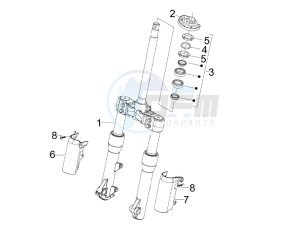 Beverly 500 (USA) USA drawing Fork steering tube - Steering bearing unit