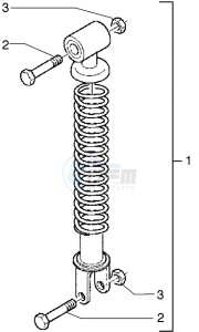 free 100 drawing Rear Shock absorber