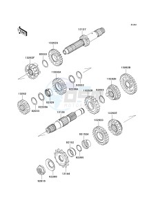 KLX 450 A [KLX450R] (A8F-A9F) A8F drawing TRANSMISSION