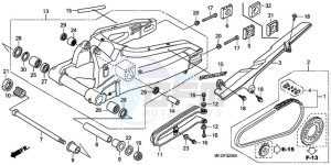 CBR600RR9 Europe Direct - (ED / MK) drawing SWINGARM