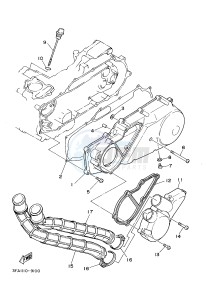 YFM125A YFM125GB GRIZZLY 125 (1PY2 1PY3 1PY1) drawing CRANKCASE COVER 1