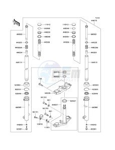 KLX 110 A (KLX110 MONSTER ENERGY) (A6F-A9FA) A6F drawing FRONT FORK-- A6F- -