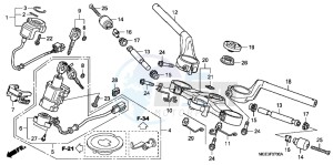 VFR1200FDC VFR1200F Dual Clutch E drawing HANDLE PIPE/TOP BRIDGE