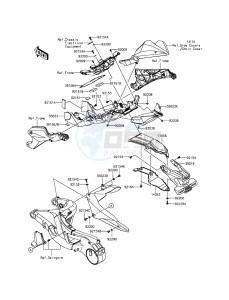 NINJA H2 ZX1000NGF XX (EU ME A(FRICA) drawing Rear Fender(s)