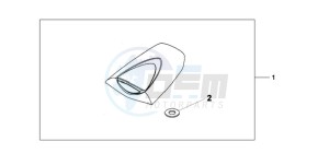 CBR600RR9 UK - (E / MME SPC 3E) drawing SEAT COWL *NHB01*