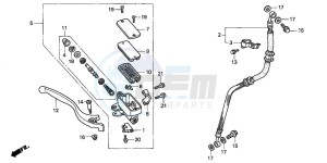 CB500 drawing FR. BRAKE MASTER CYLINDER