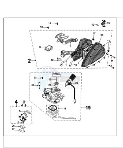 TWEET 125 PRO drawing CARBURETTOR DELI