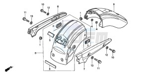 GL1500CD drawing REAR FENDER/GRAB RAIL