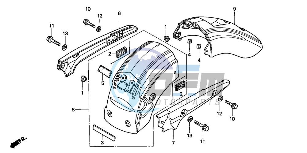 REAR FENDER/GRAB RAIL