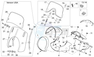 Scarabeo 300 Light e3 drawing Front Fairing