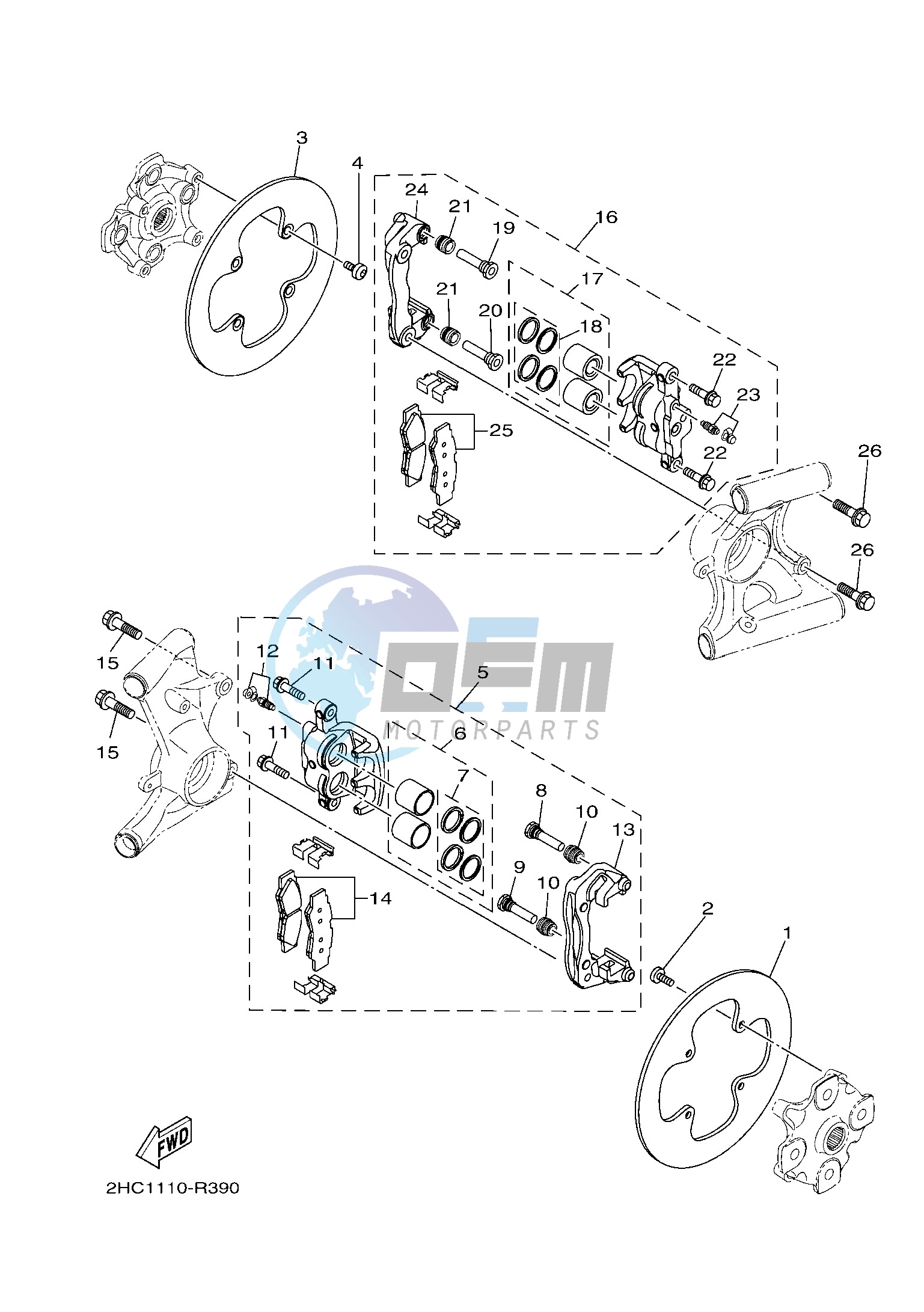 REAR BRAKE CALIPER