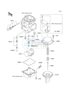 EX 250 F [NINJA 250R] (6F-7F) F7F drawing CARBURETOR PARTS