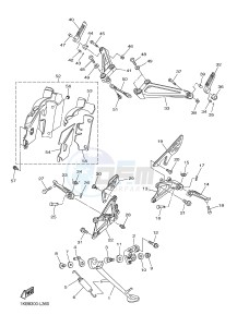 YZF-R1B 1000 (1KBP) drawing STAND & FOOTREST