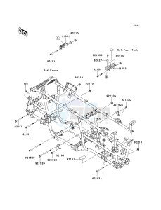 KVF 650 H [BRUTE FORCE 650 4X4I] (H7F-H8F) H8F drawing ENGINE MOUNT