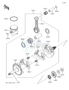 KX85-II KX85DEF EU drawing Crankshaft/Piston(s)