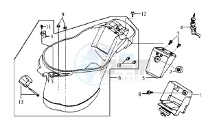 JET BASIX 50 drawing HELMET BOX