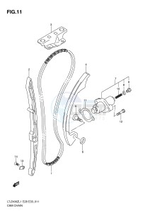 LT-Z400 (E28-E33) drawing CAM CHAIN