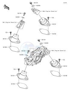 JET SKI STX-15F JT1500AJF EU drawing Engine Mount