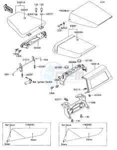 ZX 750 H [NINJA ZX-7] (H2) [NINJA ZX-7] drawing SEAT