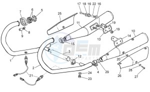 V7 Racer 750 USA-CND drawing Exhaust unit