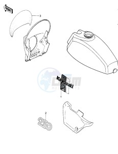 KDX 250 A [KDX250] (A1) [KDX250] drawing LABELS