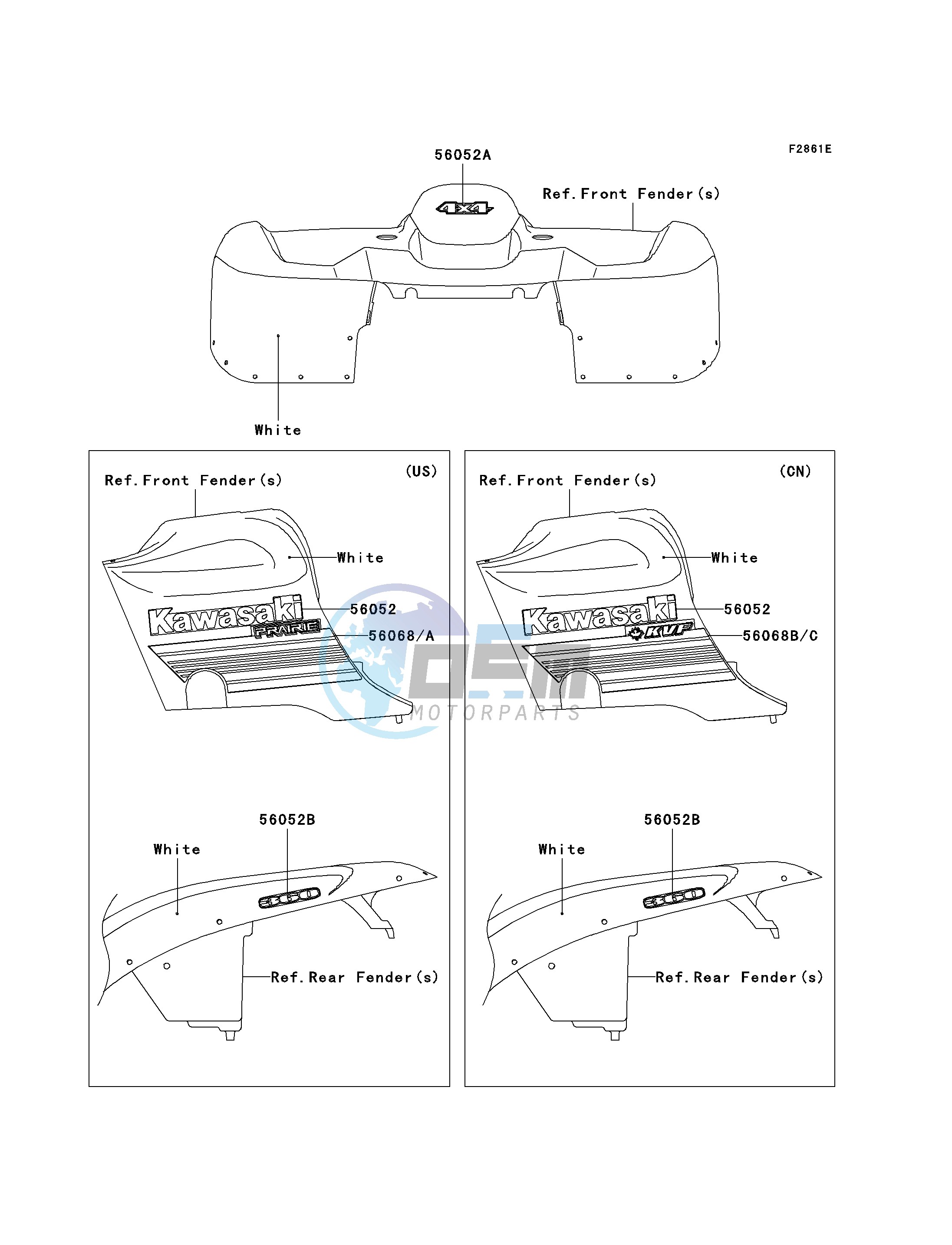 DECALS-- WHITE- --- A8F- -