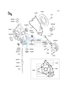 KVF 650 A [PRAIRIE 650 4X4] (A1) [PRAIRIE 650 4X4] drawing ENGINE COVER-- S- -