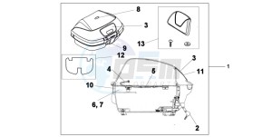 XL1000V drawing 45L TOP BOX ECLIPSE ORANGE METALLIC