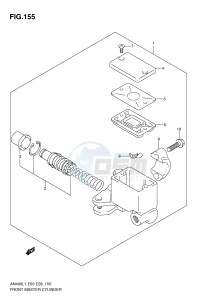 AN400 (E03) Burgman drawing FRONT MASTER CYLINDER (AN400AL1 E33)